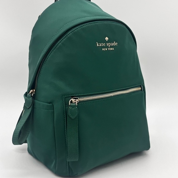 Kate Spade Chelsea Medium Backpack Green/Gold (NWT) - Picture 3 of 11